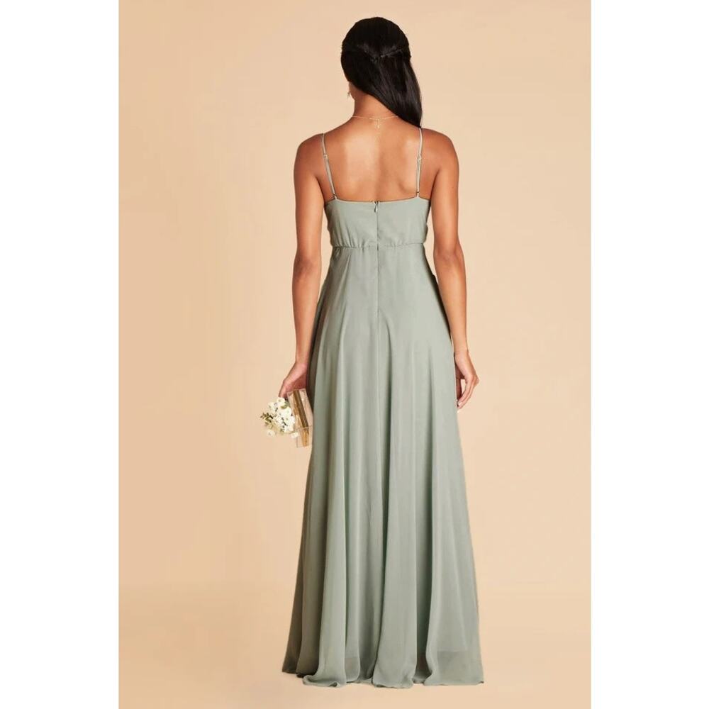 1534 NWT Birdy Grey Kaia Chiffon Bridesmaids Dress Sage Size Extra Small - Picture 2 of 5